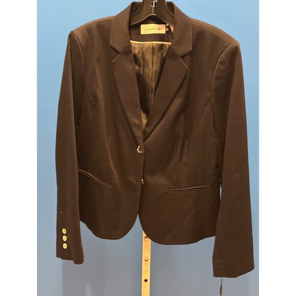 Calvin Klein Womens Navy Blazer Size 12 Classic Fit - Picture 1 of 7